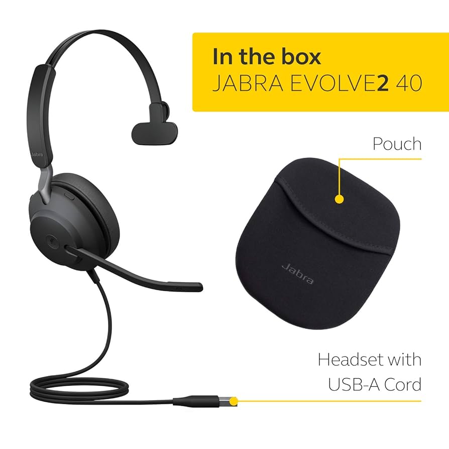 Amazon.co.jp: Jabra Evolve2 40 SE 有線モノラルノイズキャンセ